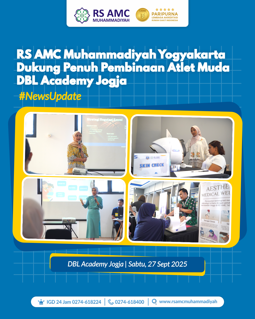RS AMC Muhammadiyah Yogyakarta Dukung Penuh Pembinaan Atlet Muda DBL Academy Jogja Melalui Program Sport & Aesthetic Wellness