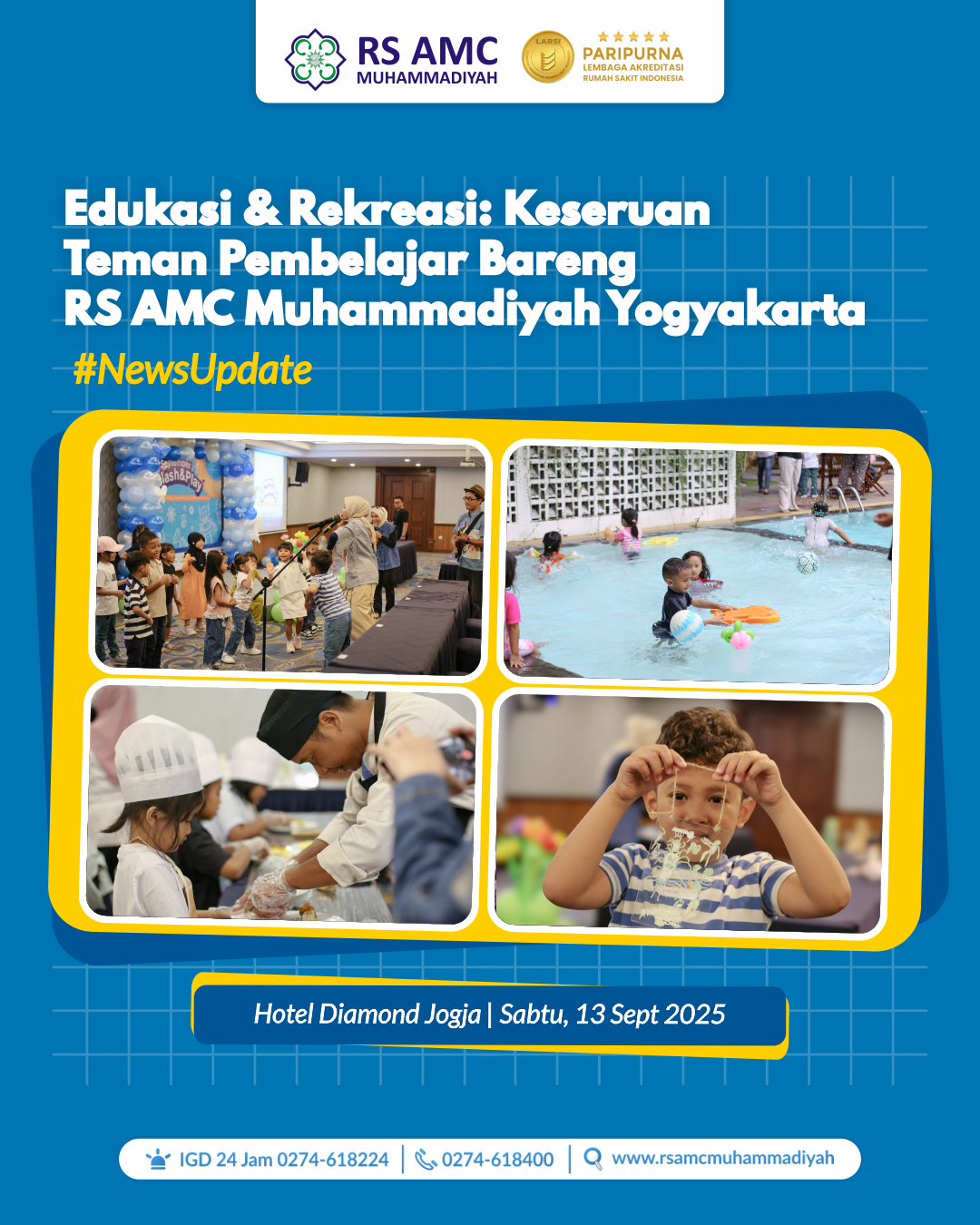 Edukasi & Rekreasi: Keseruan "September Splash & Play" Teman Pembelajar Bareng RS AMC Muhammadiyah Yogyakarta (Ada Cooking Class hingga Renang)