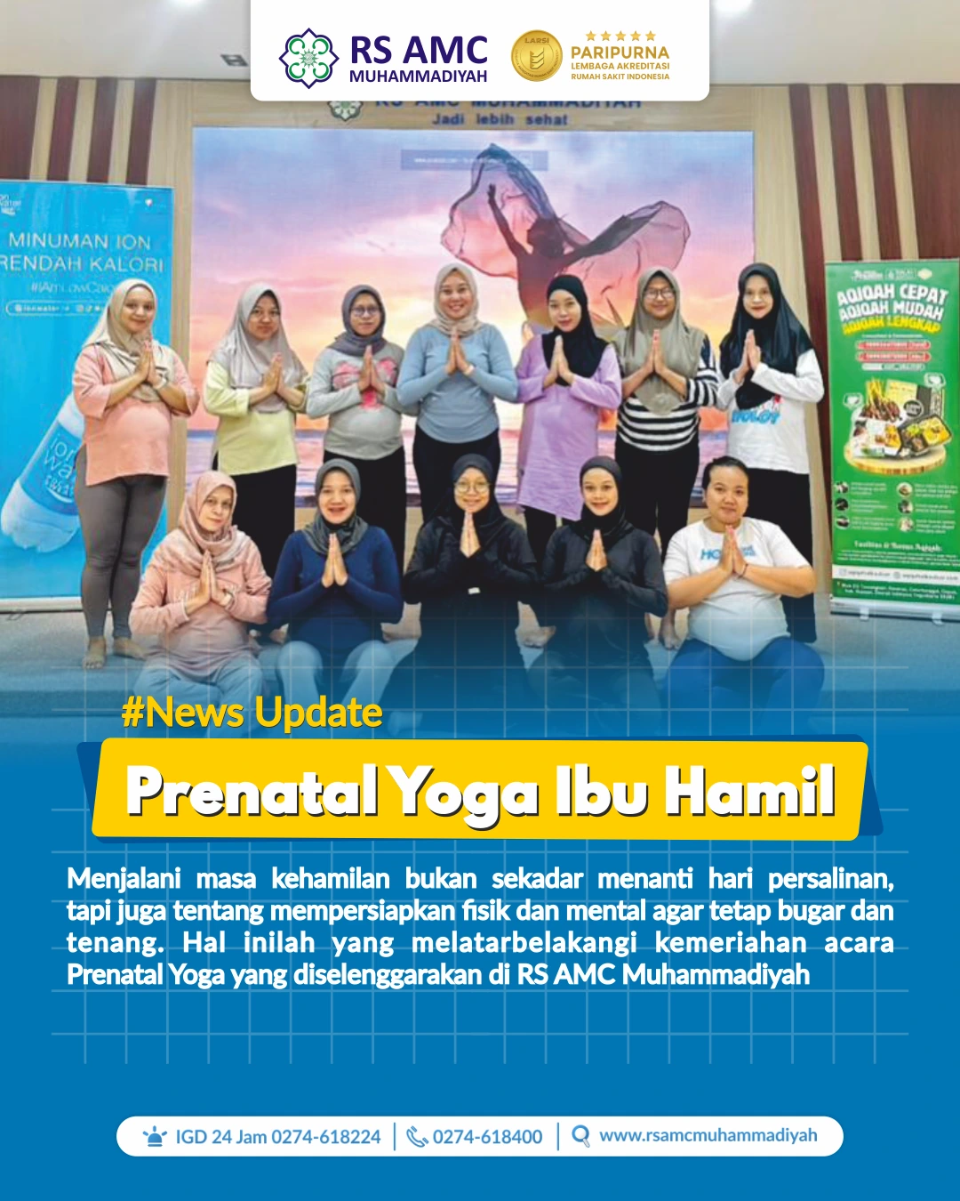 Keseruan Prenatal Yoga dan Sharing Session di RS AMC Muhammadiyah