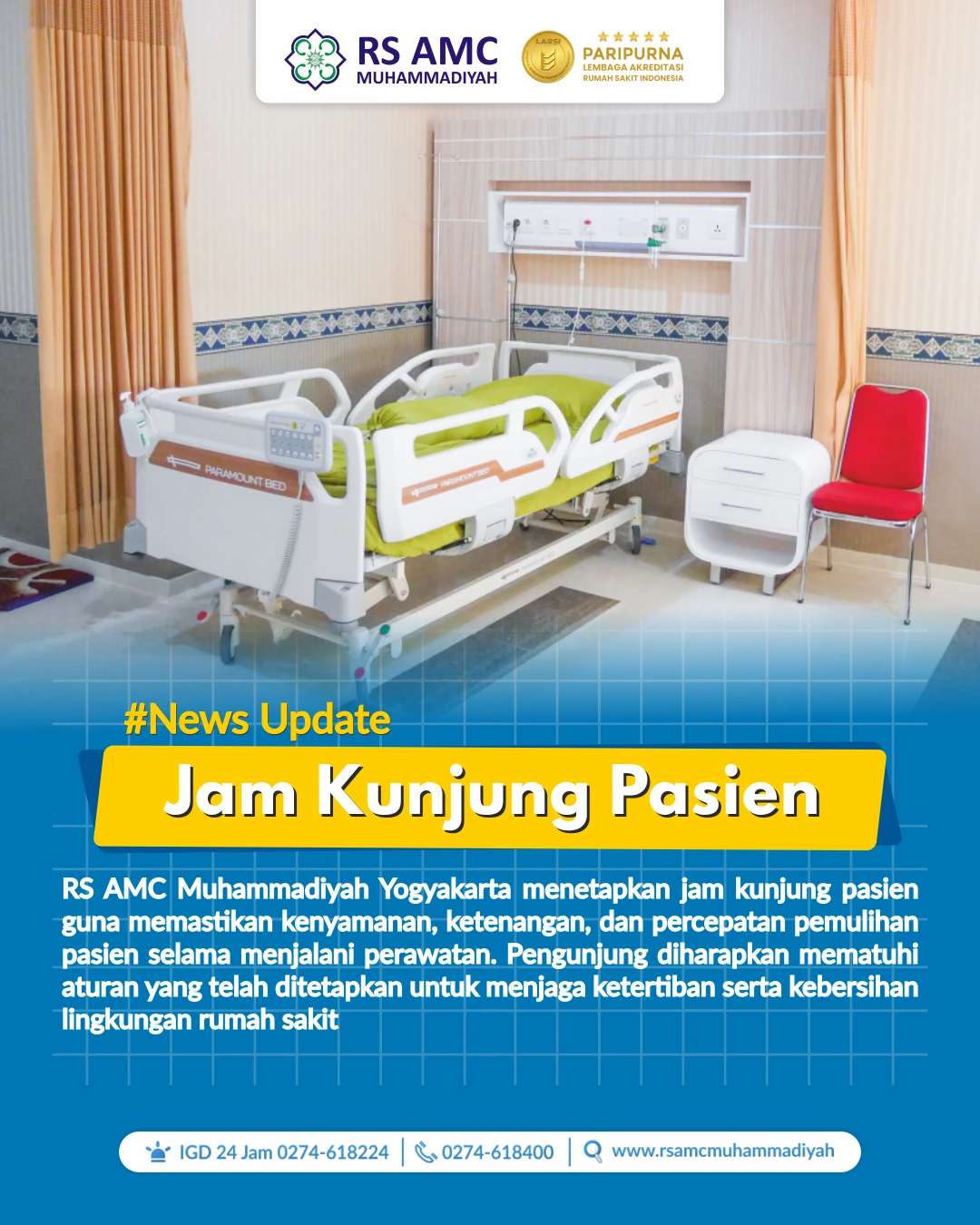 JAM BESUK PASIEN RS AMC MUHAMMADIYAH YOGYAKARTA
