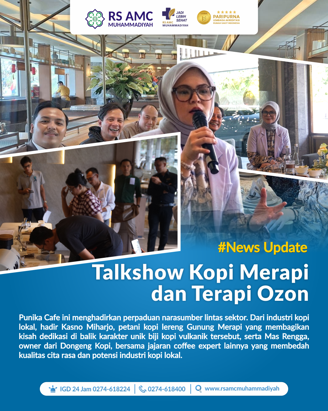 Talkshow Punika Cafe Luncurkan Kopi Merapi dipadukan dengan Terapi Ozon