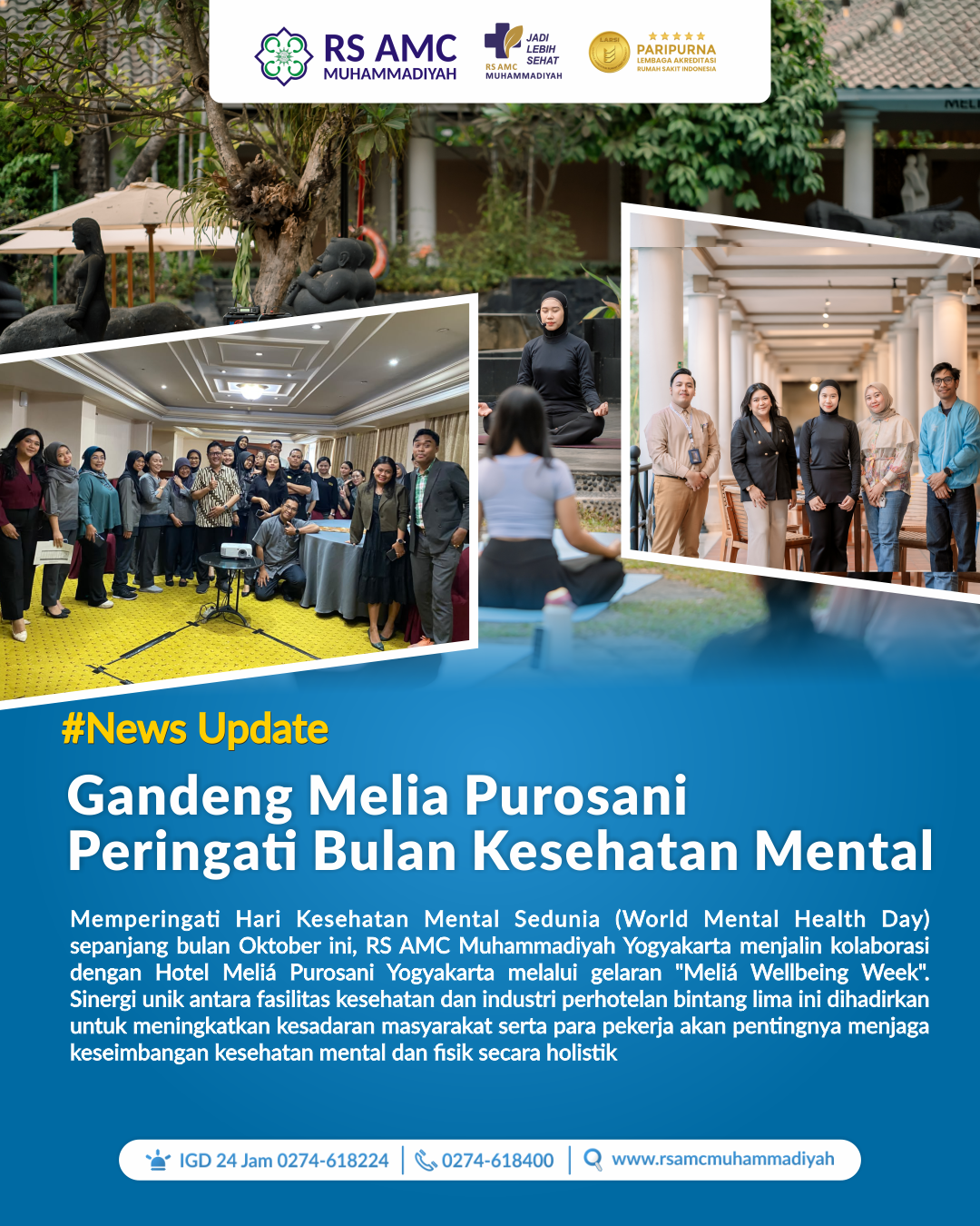 Gandeng Melia Purosani Peringati Bulan Kesehatan Mental 